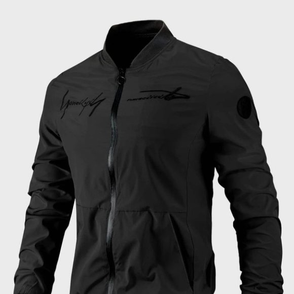 undefined Other - Black Casual Men's Bomber Jacket